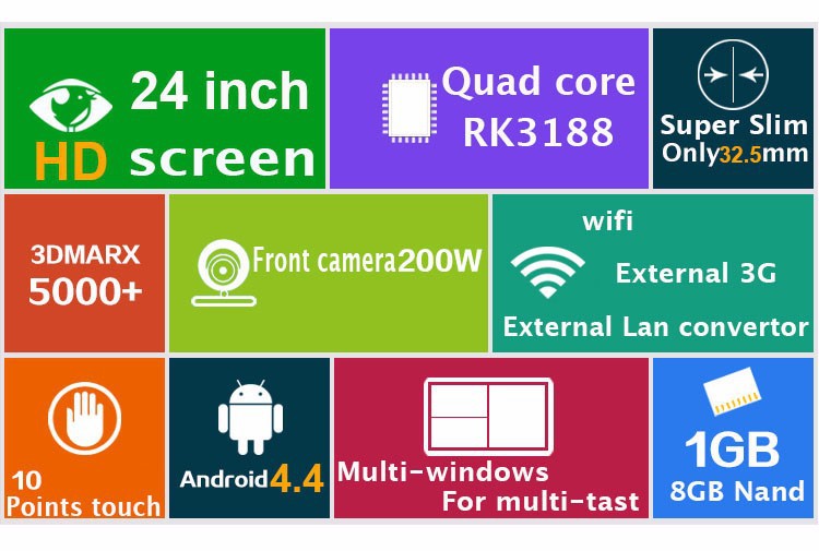 24 inch android kiosk full fuction