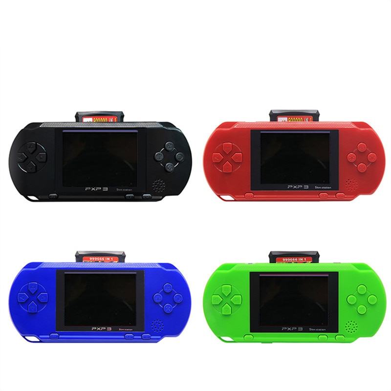 3 Inch 16 Bit PXP3 Slim Station Video Games Player Handheld Game +2pcs Game  Card Console built-in 999999 Classic Games New 2016