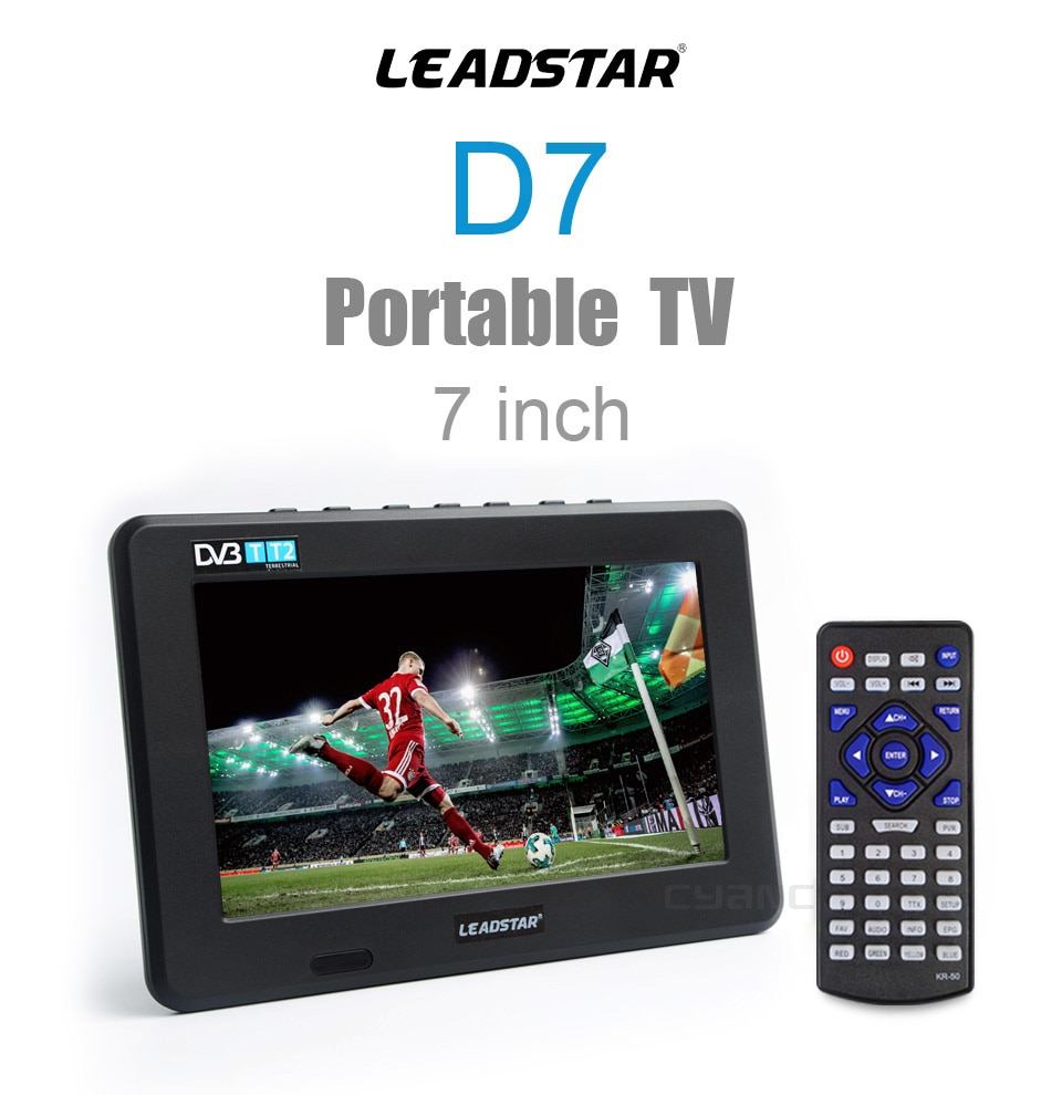 LEADSTAR ISDB-T 7 Inches Rechargeable Digital Color TV Television