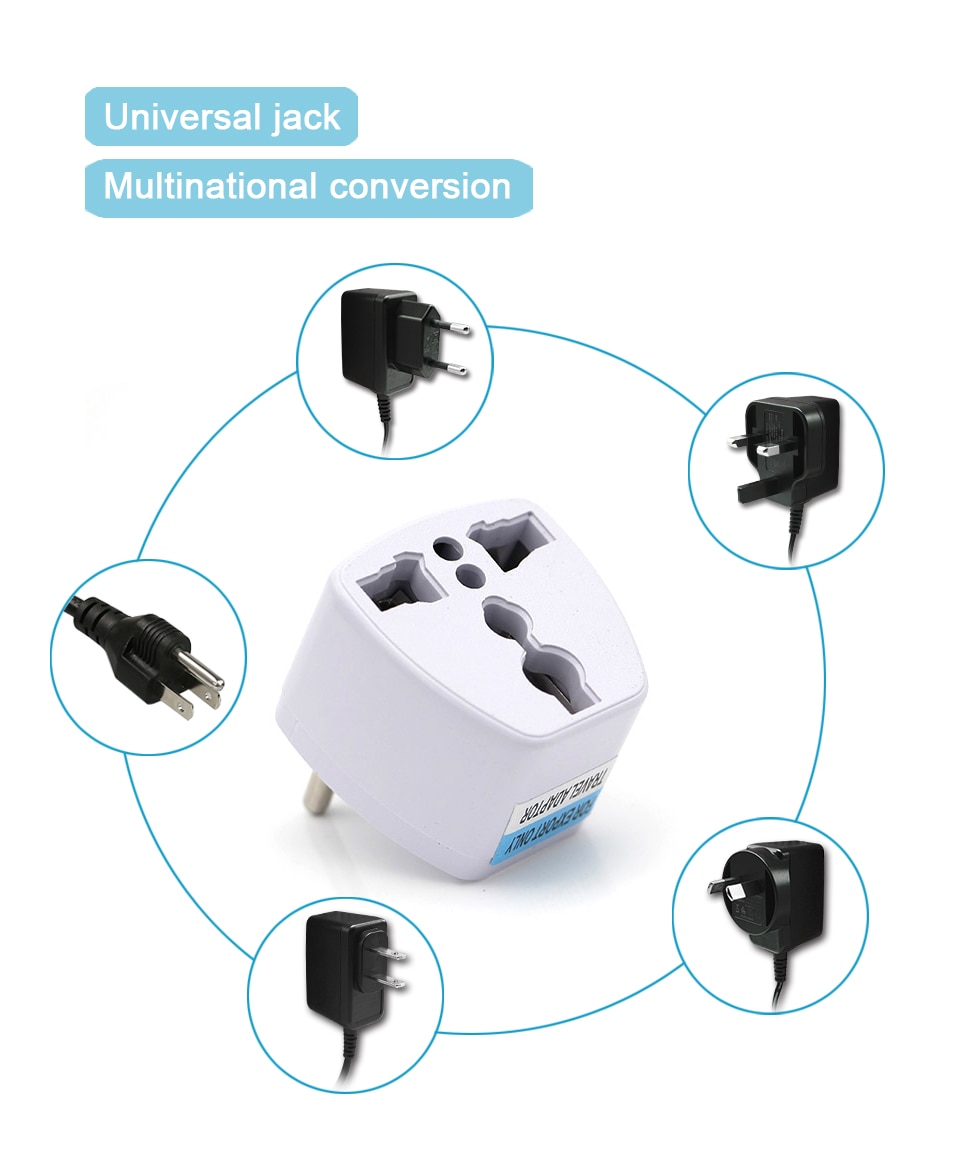 New Arrival 1 PC Universal UK US AU to EU AC Power Socket Plug Travel Electrical Charger Adapter Converter Japan China American (11)