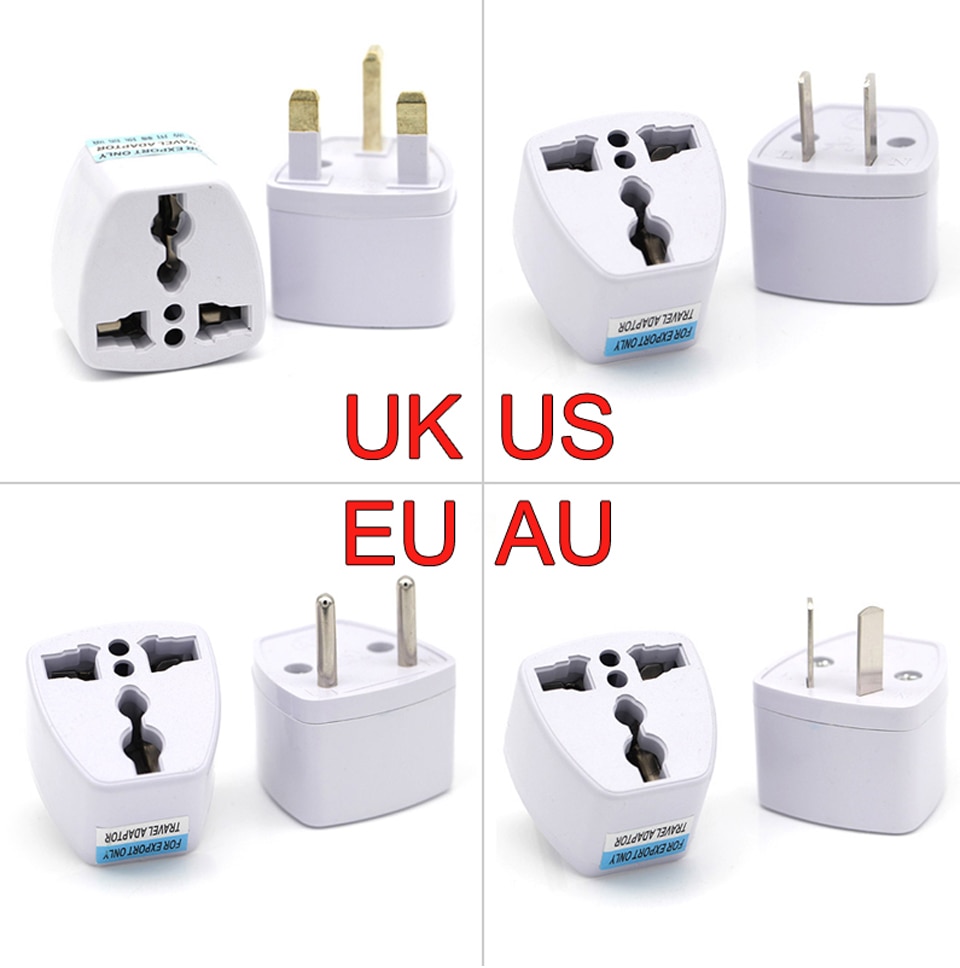 New Arrival 1 PC Universal UK US AU to EU AC Power Socket Plug Travel Electrical Charger Adapter Converter Japan China American (1)