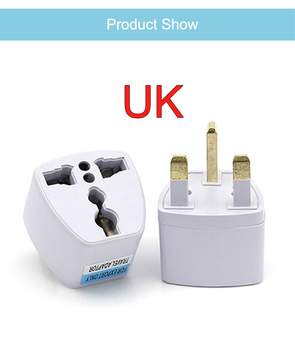 New Arrival 1 PC Universal UK US AU to EU AC Power Socket Plug Travel Electrical Charger Adapter Converter Japan China American (6)