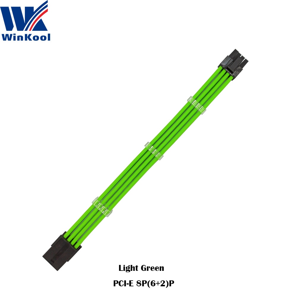 WinKooL_Light_Green_PCI-E_8P_Extension_Cable