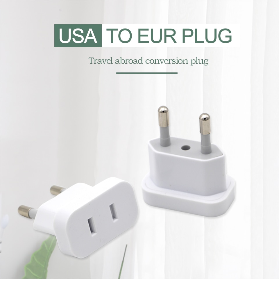 4.8mm USA to the EU conversion plug Adaptor With Security door AC Power Adapter Mobile Phone Travel Wall Charge Power Adapter (1)
