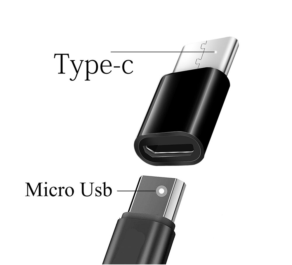 Ascromy Type C to Micro USB Adapter For Xiaomi Mi 8 A2 Mix 3 Mi8 SE Huawei P20 lite Honor 10 Pocophone F1 USB C Type-C Converter (4)