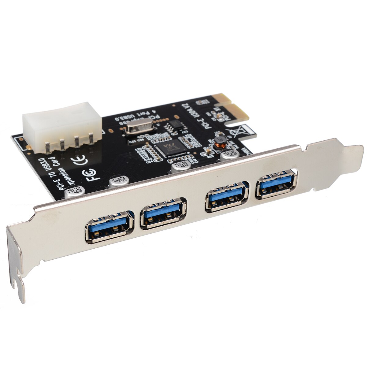 For Desktop 1 Set Professional 4 Port PCI-E To USB 3.0 HUB PCI Express Expansion Card Adapter 5 Gbps Speed Pohiks