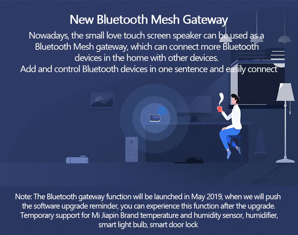 Original Xiaomi AI Touch Screen Bluetooth 5.0 Speaker Digital Display Alarm Clock WiFi Smart Connection Speaker Mi speaker (15)
