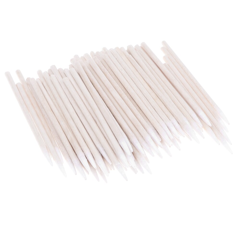 Natrual 100 Pcs Cotton Stick Clean Tool for AirPods jack iPhone Charge Port White Cotton Buds Tip Cleaning Tools