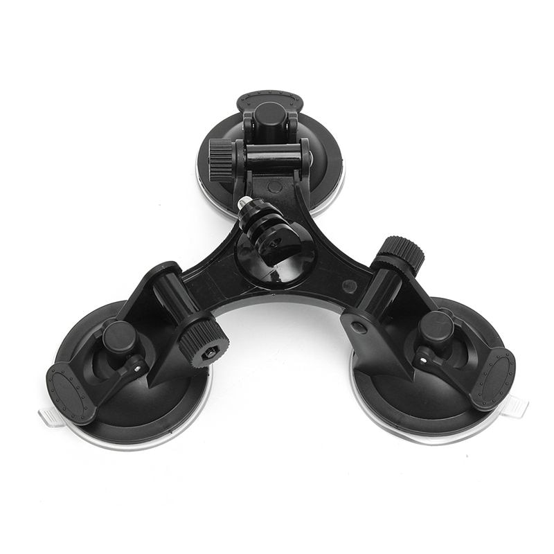 Car-Triple-Suction-Cup-Mount-Holder-Stand-Low-Angle-For-GoPro-SJCAM
