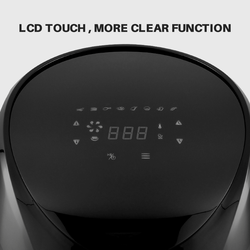 MIUI 4.6L Electric Air Fryer Oven MI-CYCLONE 360°Baking LED Touchscreen ...