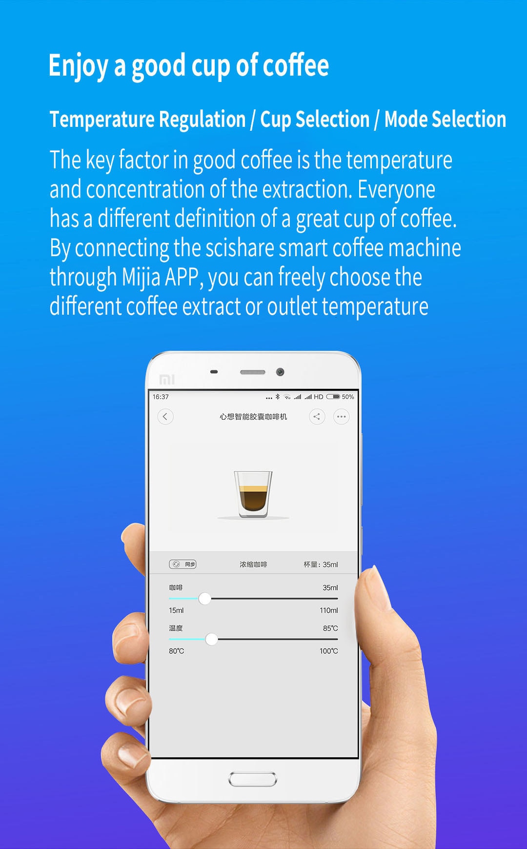 Xiaomi Mijia SCISHARE Smart Automatic Capsule Coffee Machine Extraction Electric Coffee Maker Kettle