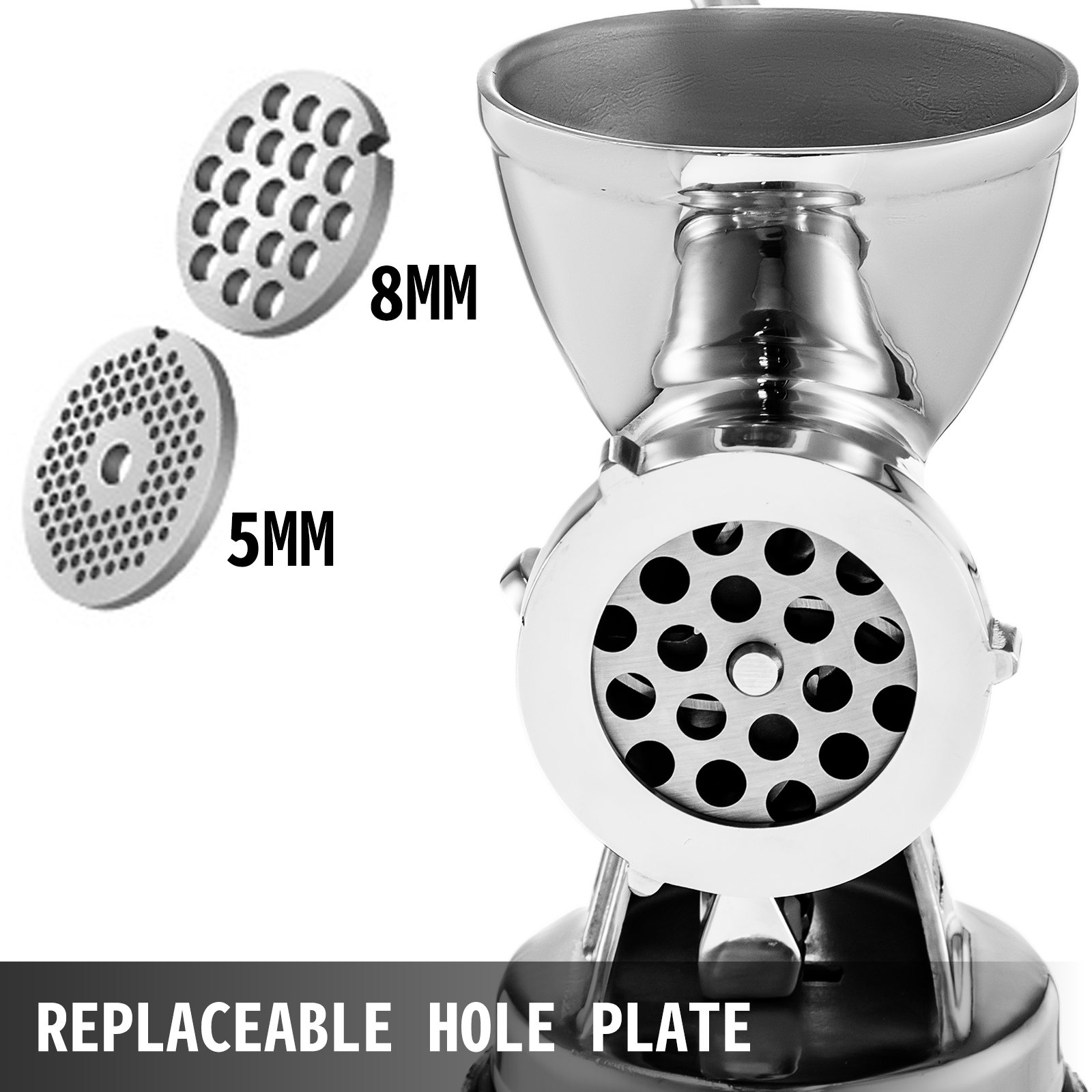 manual meat grinder, stainless steel, suction cup
