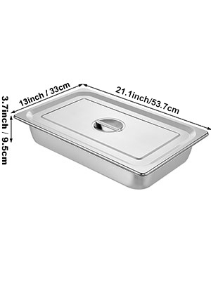 steam table pans,stainless steel, 4 packs