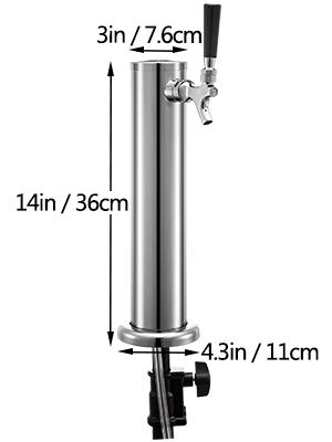 Beer Tower,Stainless Steel,Single Faucet