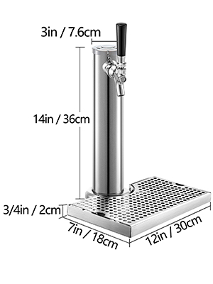 kegerator tower kit,single faucet,stainless steel