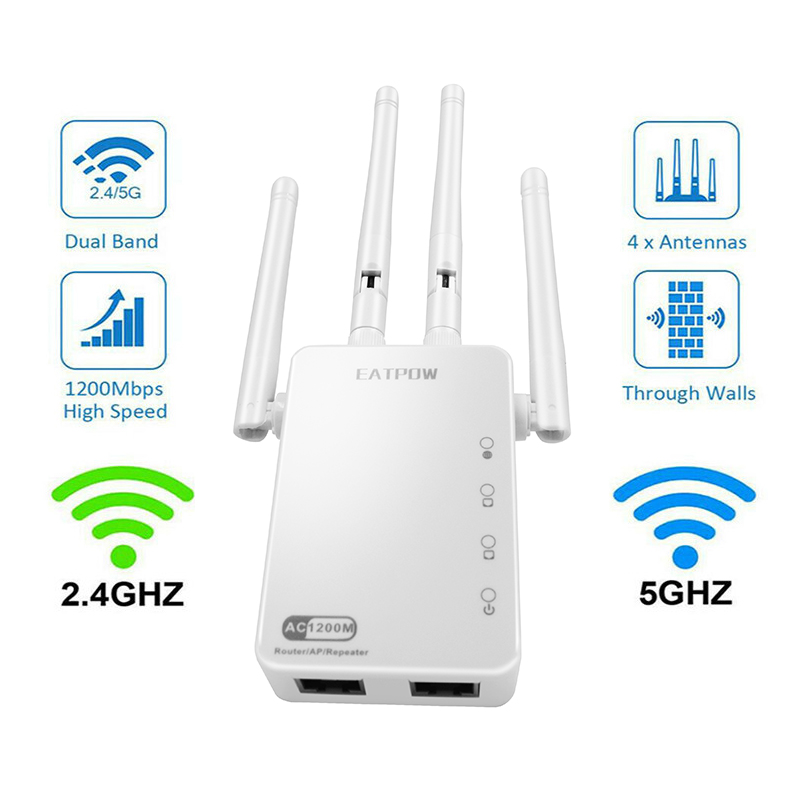 5Ghz Wireless WiFi Repeater Wi Fi Booster 2.4G 5G Wi-Fi Amplifier 300Mbps  1200 Mbps 5 ghz Signal WiFi Long Range Extender - Price history & Review