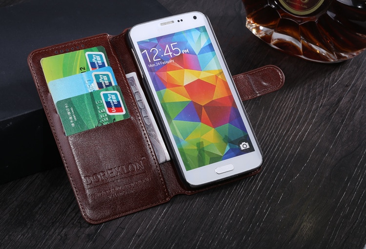 Ultra Thin Flip Magnetic Leather Case Stand Wallet Style Card Slot Phone Back Cover