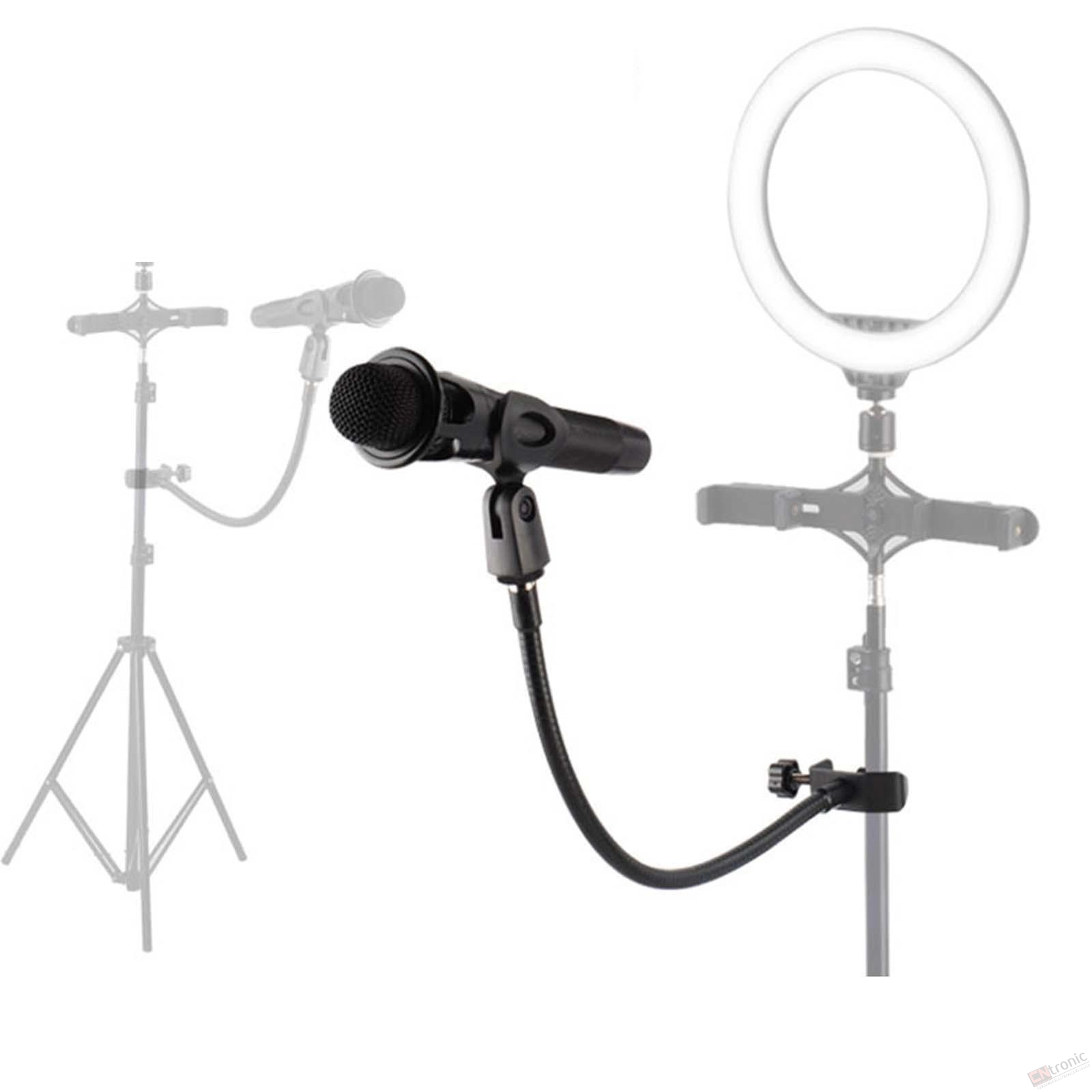 Microphone Stand,Flexible Gooseneck Desktop Mic Stands Holder with Heavy Duty Desk Clamp