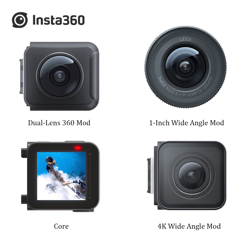 Insta360 One R Len Mods & Core Dual-Lens 360 Mod 4K Wide Angle Mod 1-Inch Wide Angle LEICA Mod For Insta 360 One R Accessories