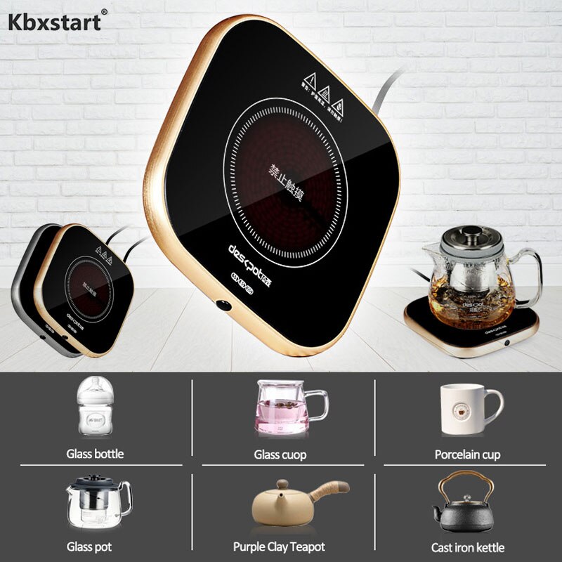 220V Cup Heater Electric Stove Hot Cooker Plate Boil Water Hot Tea Maker Coffee Milk Warmer Heating Pad Insulation Base Coaster