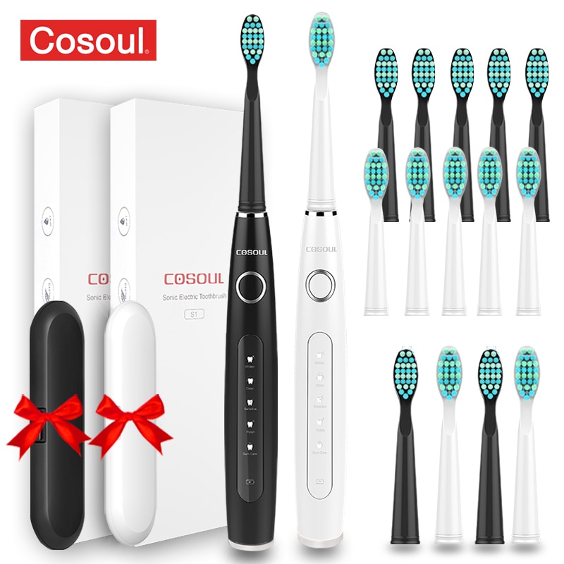 Dentists Recommend Professional Sonic Electric Toothbrush 5 Modes Protect Gums Rechargeable Waterproof Toothbrush Box as Gift
