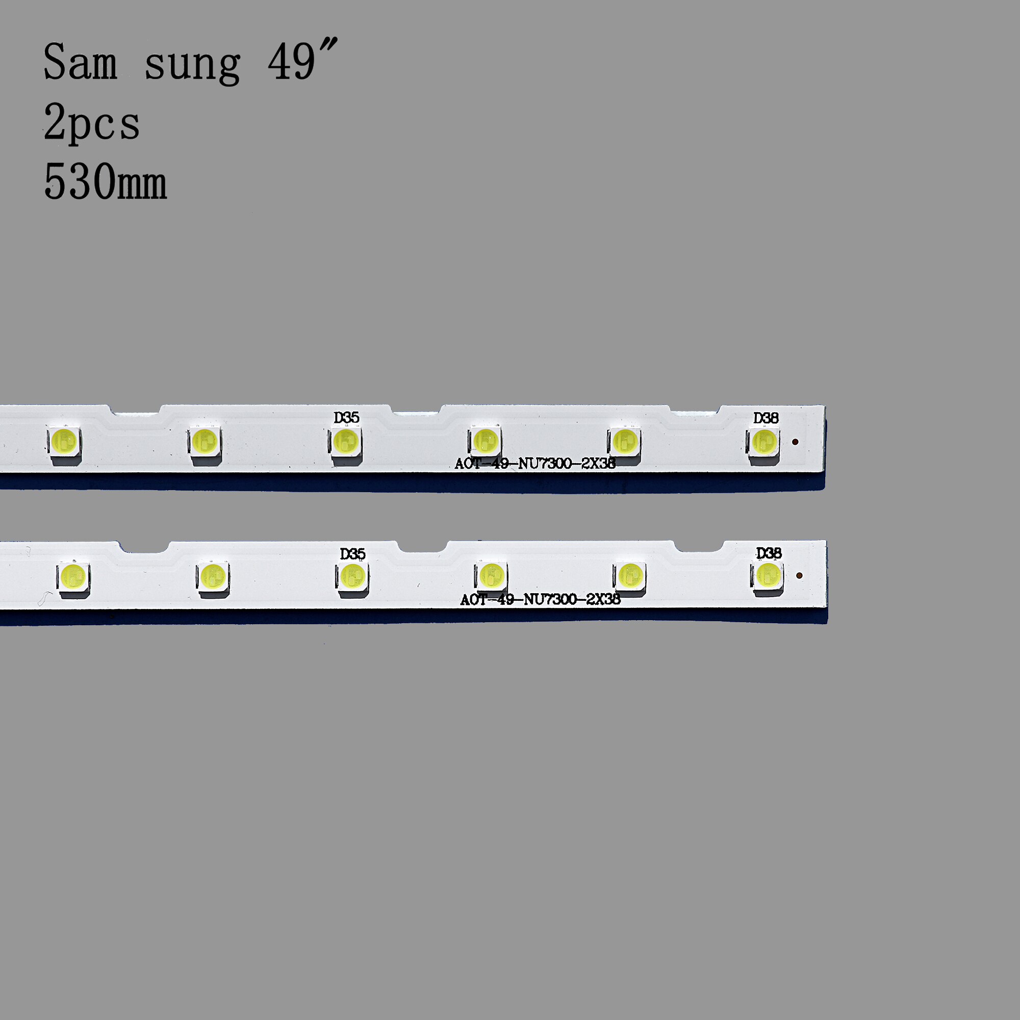 2pcs LED Backlight Strip for Sam-sung UE49NU7100 UE49NU7102 UE49NU7140U UE49NU7670 UE49NU7120U UE49NU7170U UN49NU7100 UE49NU7300