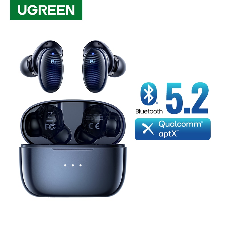 UGREEN HiTune X5 TWS Wireless Earbuds Bluetooth 5.2 Headphones Qualcomm QCC3040 aptX Codec TWS Headphone Wireless Earbuds