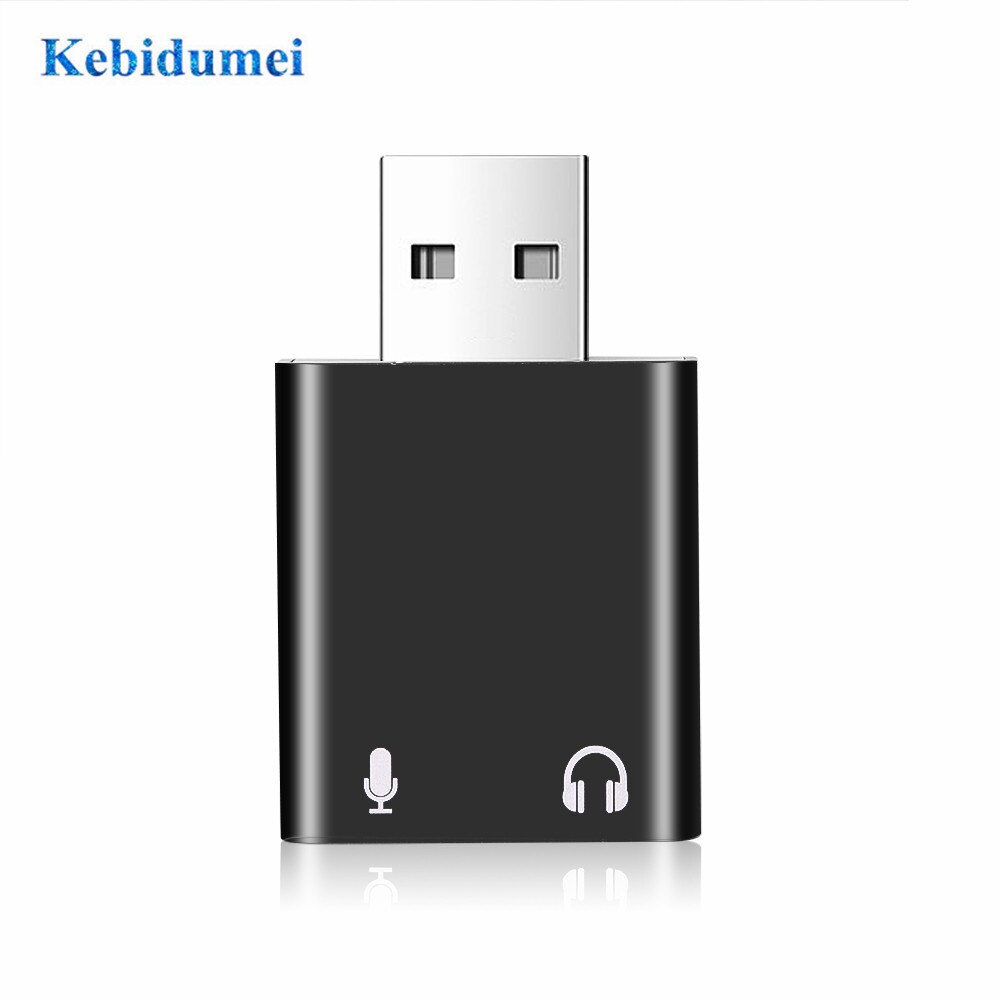kebidumei USB Sound Card USB To 3.5mm Audio Earphone Adapter External Sound Card 7.1 Audio Card For Mic Headphone Computer PC