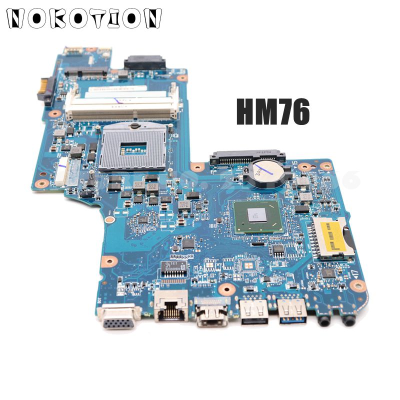 NOKOTION H000052590 For Toshiba Satellite C850 L850 Laptop Motherboard 15.6'' HM76 HD4000 DDR3 Support i3 i5 i7
