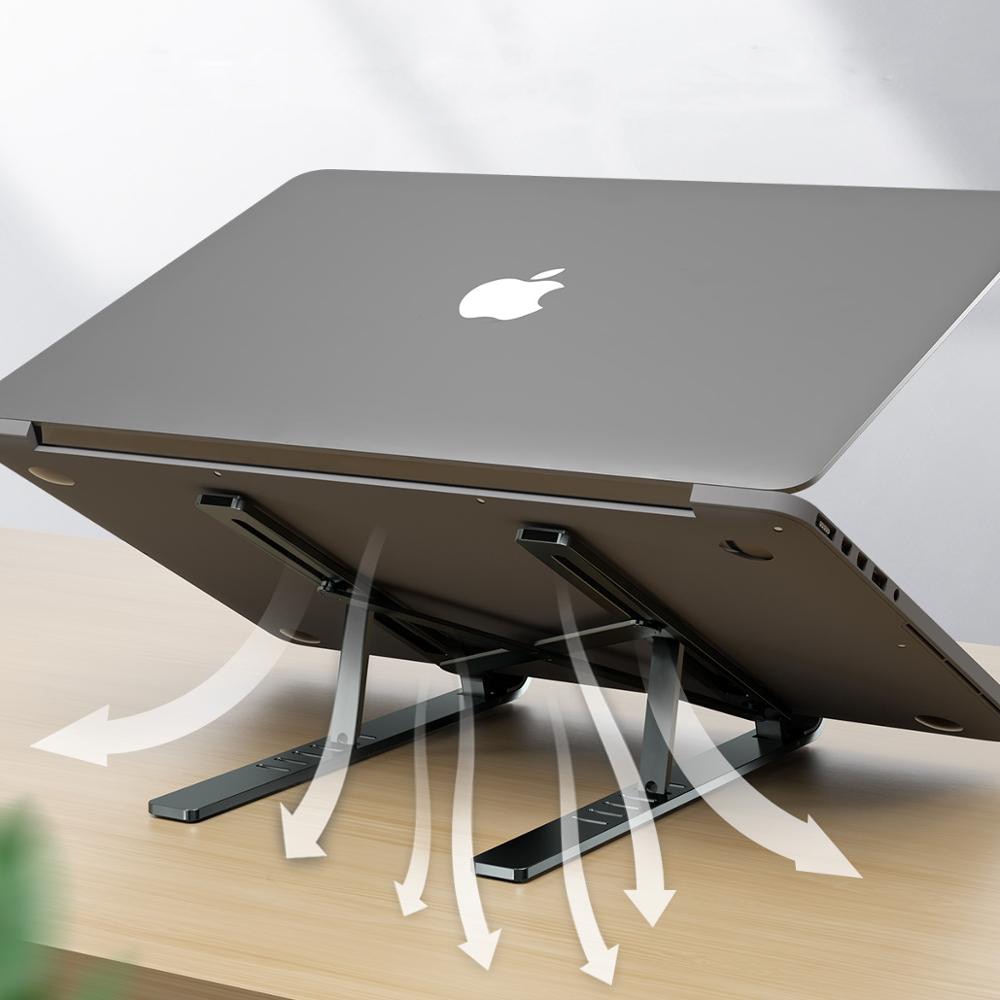 LICHEERS Laptop Stand for MacBook Pro Air Notebook Foldable Aluminium Alloy Laptop Holder Bracket Laptop Holder for Notebook