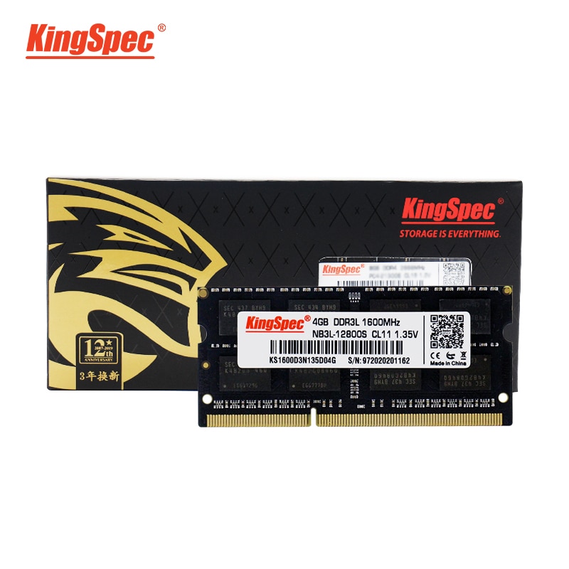 KingSpec ddr3 Memoria  RAM 8GB 4GB 2GB 1600mhz Sodimm 204Pin For Intel Laptop Ddr3L 1.35V  4gb 8gb Notebook Computer accessories