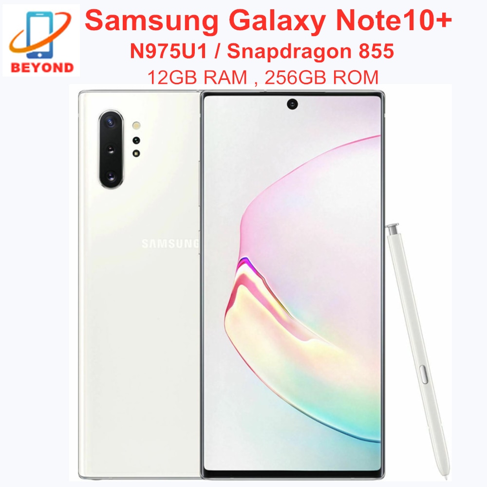 Samsung Galaxy Note 10 Plus N975U1 Note10+ N975U 256GB ROM 12GB RAM Octa Core 6.8