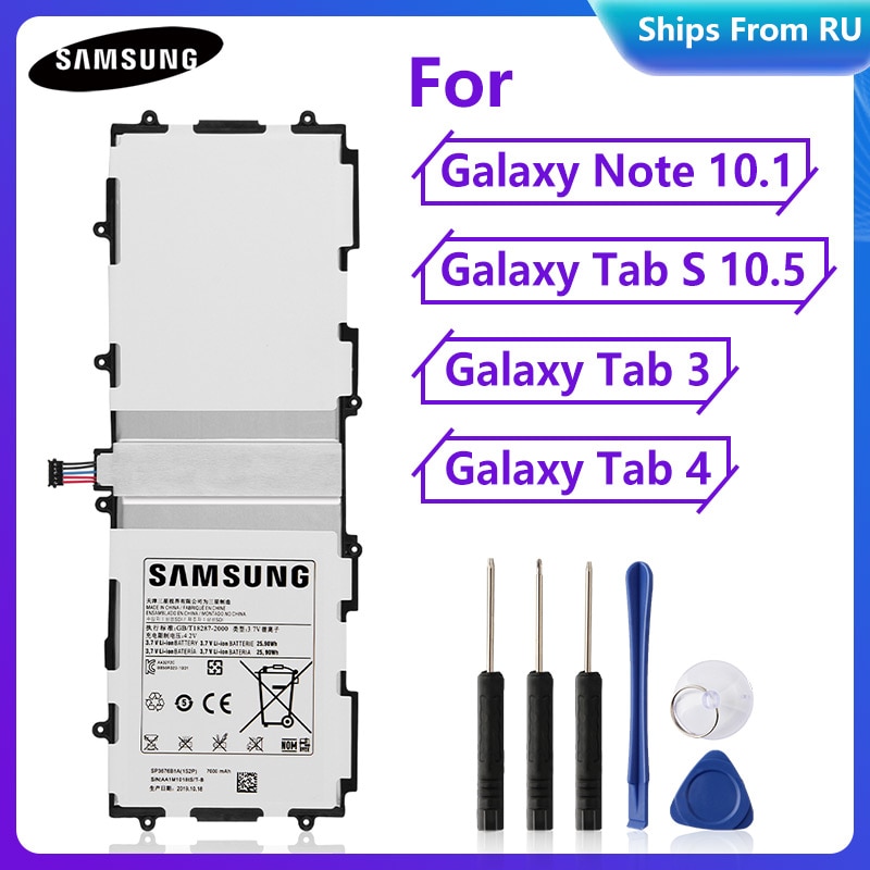 Original Battery For Samsung Note 10.1 GT-P5110 P5100 P5113 N8000 GT-N8020 P7500 SM-P601 Tab3 P5200 T4500E Tab4 SM-T530 SM-T805