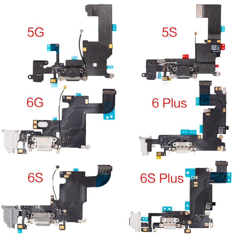 1pcs USB Charging Dock Jack Plug Socket Port Connector For iPhone 5 5S 6 6S Plus SE Charger Data Flex Cable