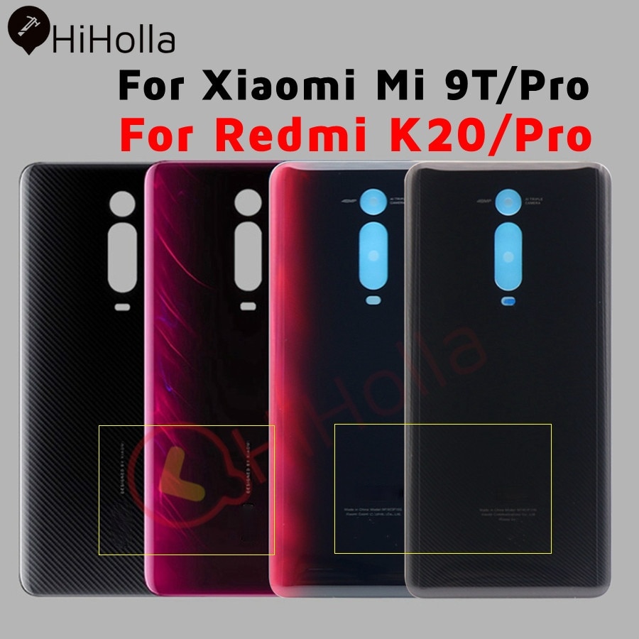 Back Glass Cover For Xiaomi Mi 9T Back Battery Cover Mi9t Replacement Rear Door Housing Panel For Redmi K20 Pro Battery Cover