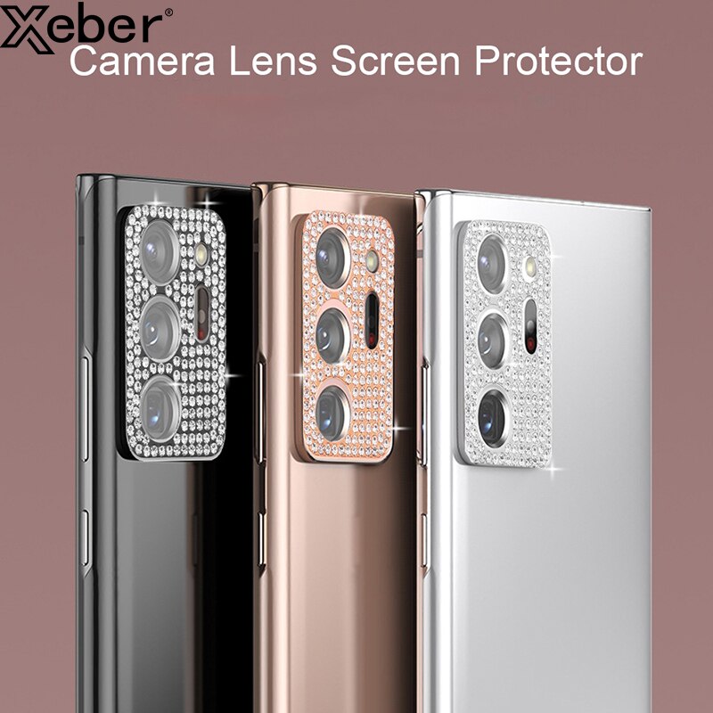 Glitter Rhinestone Camera Lens Protector For Samsung Galaxy S21 S20 Plus Note 20 Ultra Diamond Camera Screen Protecte Ring Film