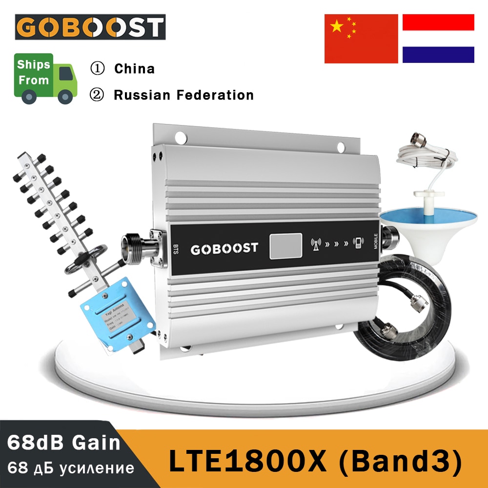 GOBOOST DCS 1800 Signal Booster Repeater 4G Mobile Cellular Amplifier LTE /DCS 1800mhz Cell Phone Signal Amplifier Band 3