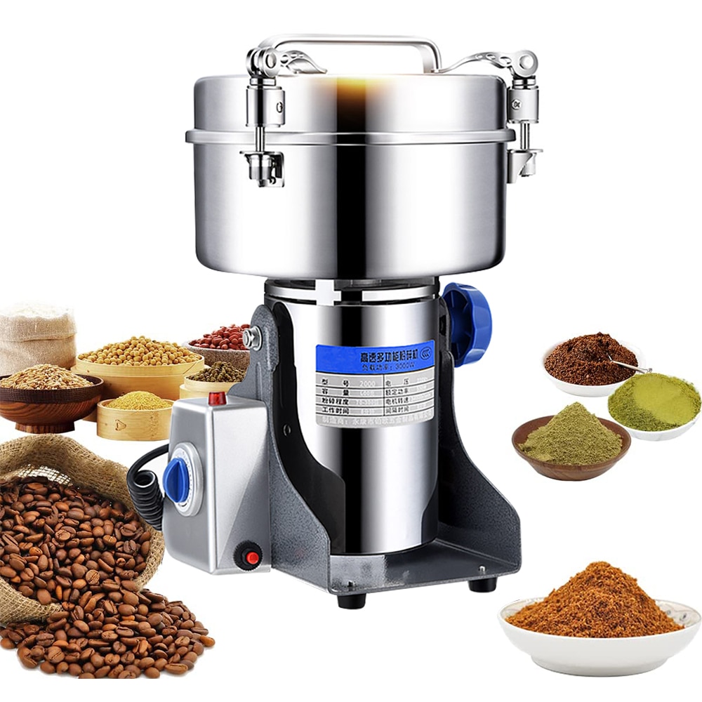 1000g/2000g Grains Spices Hebals Grinder Electric Coffee Grinder Coffee Dry Food Grinder Spice Mill Grain Mill Food Crusher