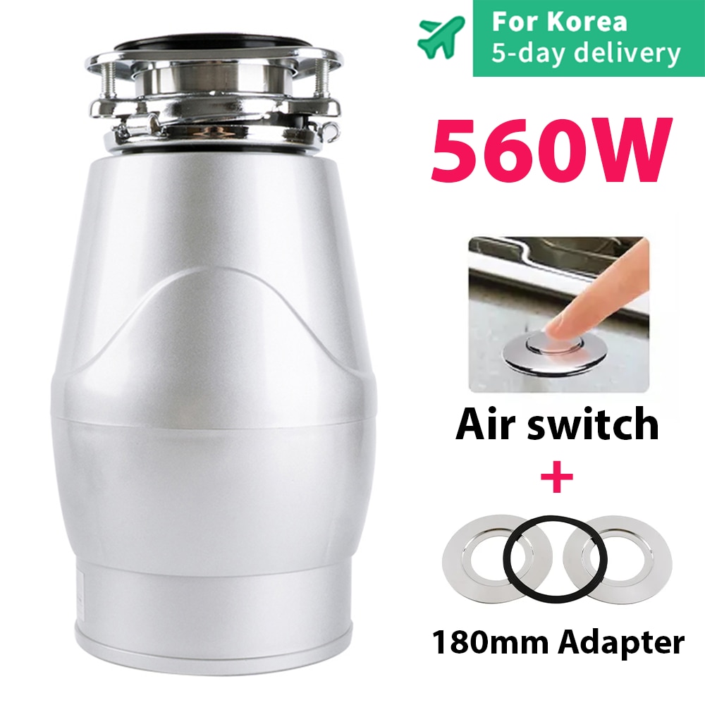 Garbage Disposal Stainless Steel Grinder Material Five stage Grinding System Processor Mute Food Waste Disposer 400W/560W 220v