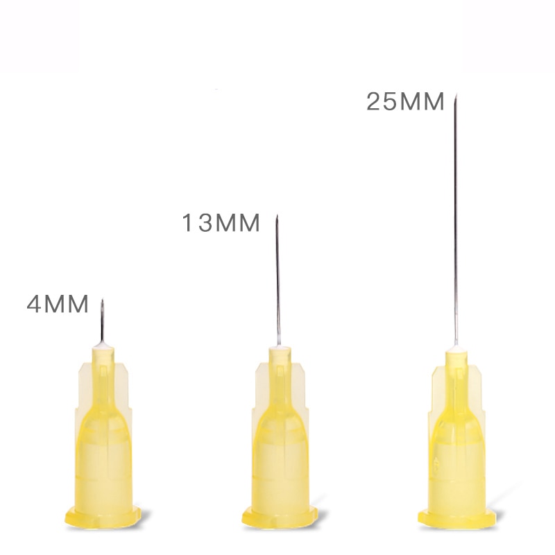 50pcs Painless small needle painless beauty ultrafine 30G * 4mm , 30G * 13mm , 30G * 25mm syringes Korean Needles Eyelid Tools