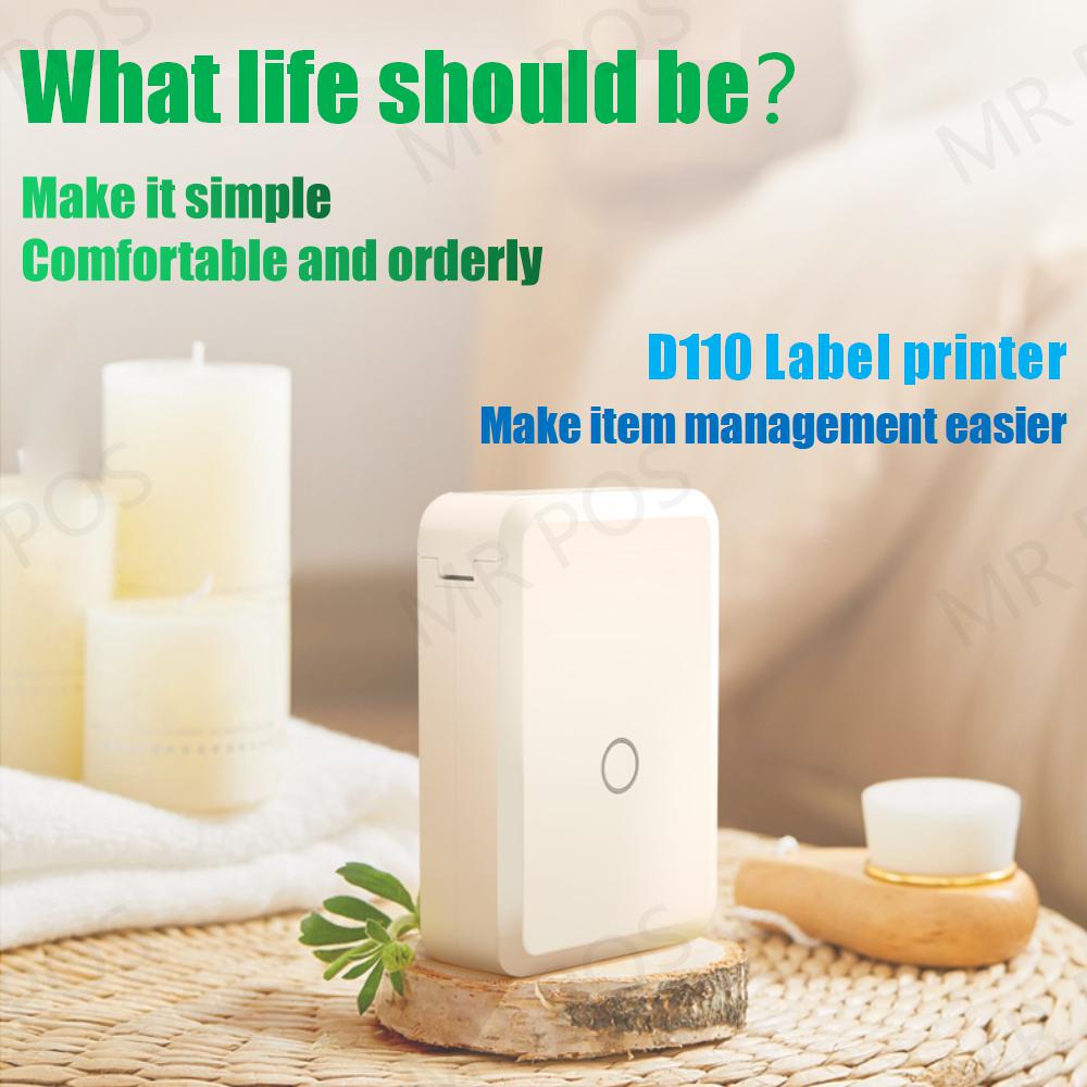 Niimbot D110 Mini Portable Thermal Label Printer Hangul Wireless Bluetooth Sticker Pocket Printer  Home Use Storing Organizing