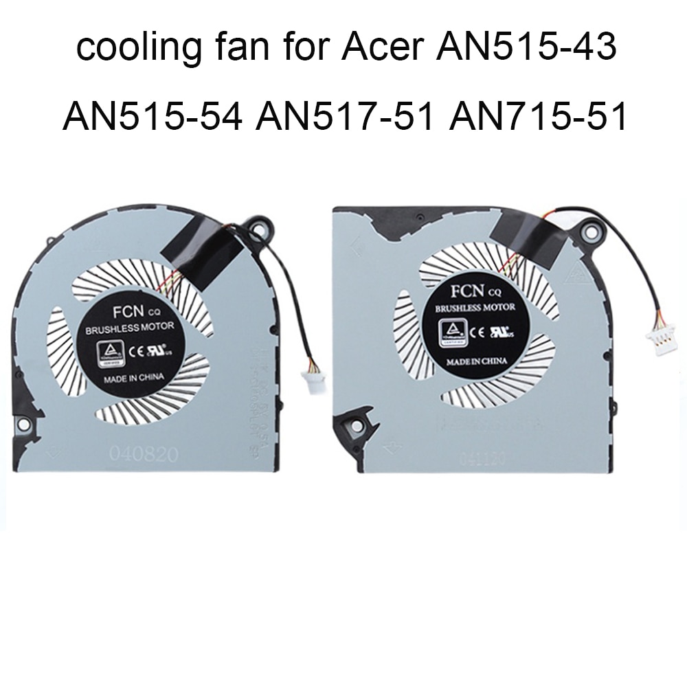 5V Computer Cooler GPU CPU Cooling Fan for Acer Nitro 5 AN515-43 AN515-54 AN517-51 Nitro7 AN715-51 Notebook PC Fans Radiator New