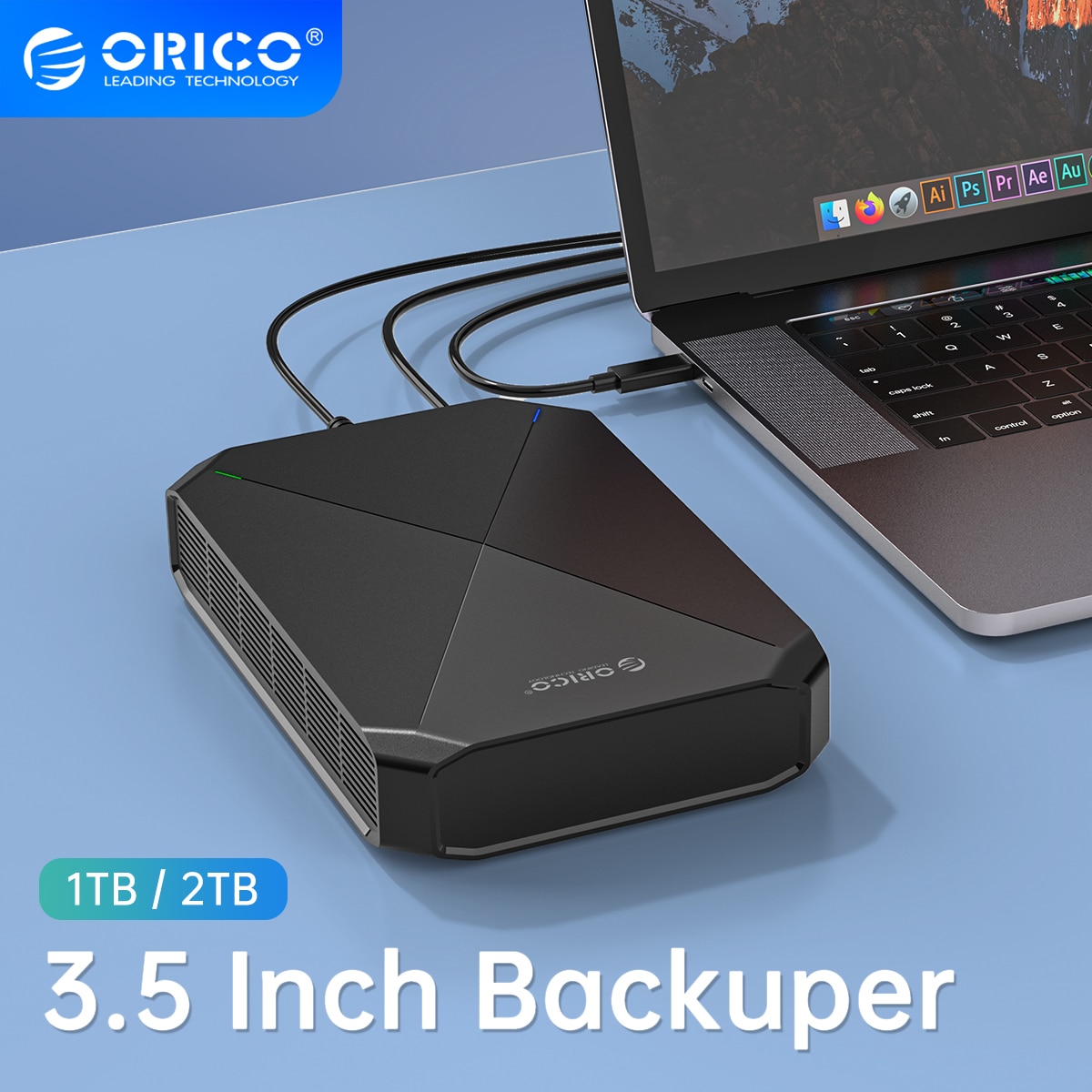ORICO 3.5 inch Desktop Data Backup 3.5'' Backuper Backup Android Phone to PC Laptop Mac Backup Whatsapp with HDD Backup and Sync