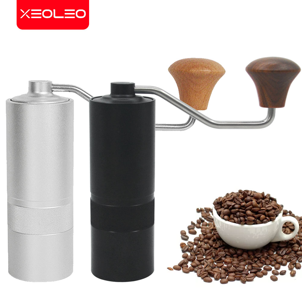 XEOLEO Manual Coffee grinder Aluminum handle manual grinder Hand Coffee Bean Burr Grinder Outdoor Travel portable coffee miller