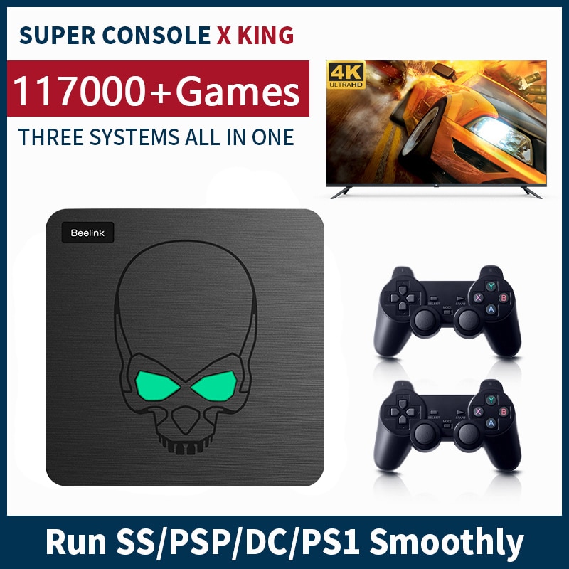 Game Box Beelink Super Console X King S922X WiFi 6 Video Game Consoles For SS/PSP/N64/DC With 117000+ Games Retro Mini TV Box