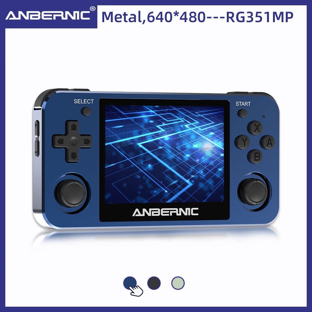 New Anbernic RG351MP Portable Game Player Pocket Game Machine 3.5 Inch IPS Screen Support  Games External Wifi 64G 2400 Games