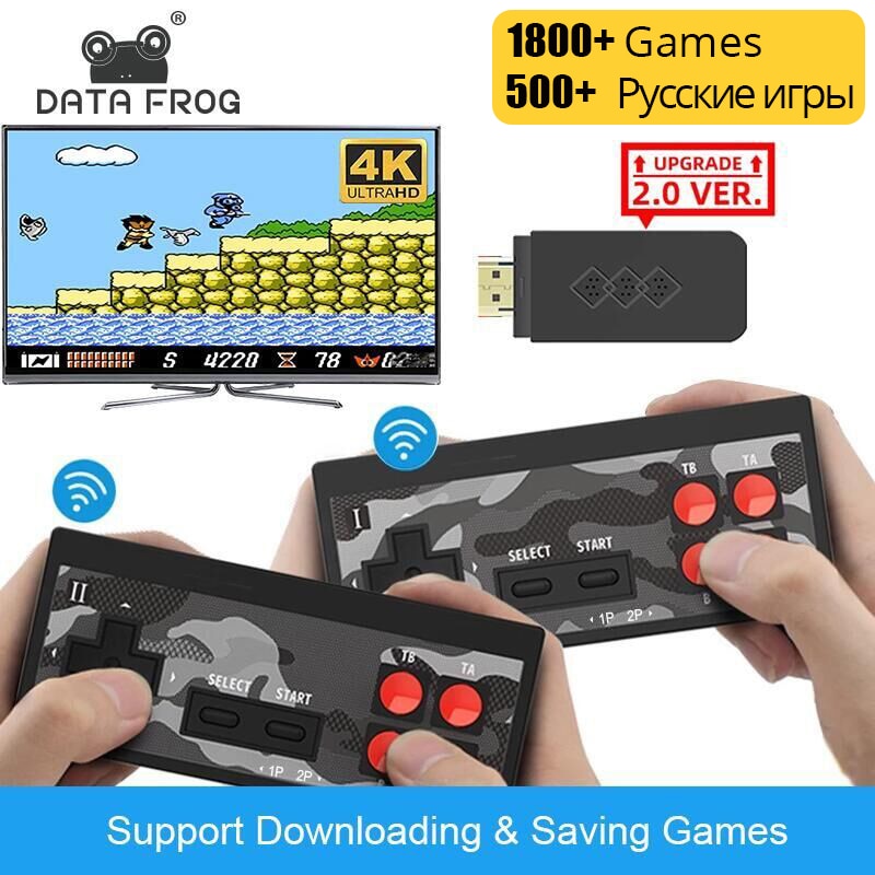 DATA FROG Video Game Build-in 1800+ NES Games Dandy Game Console Mini ...