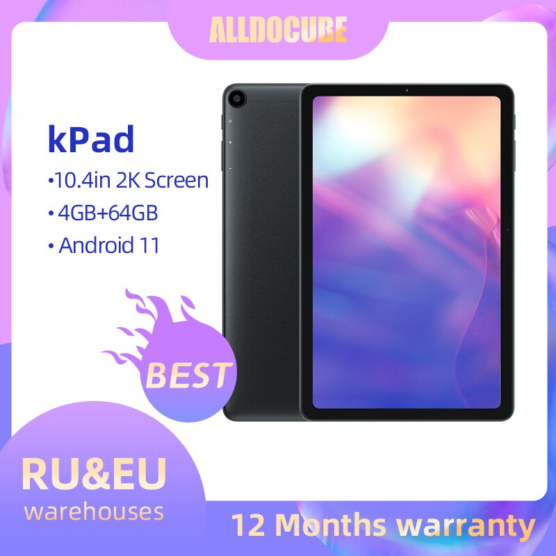 World Premiere ALLDOCUBE kPad 10.4 inch Tablet PC Android 11 Unisoc T610 2K Screen  4GB RAM 64GB ROM  4G Lte PhoneTablets