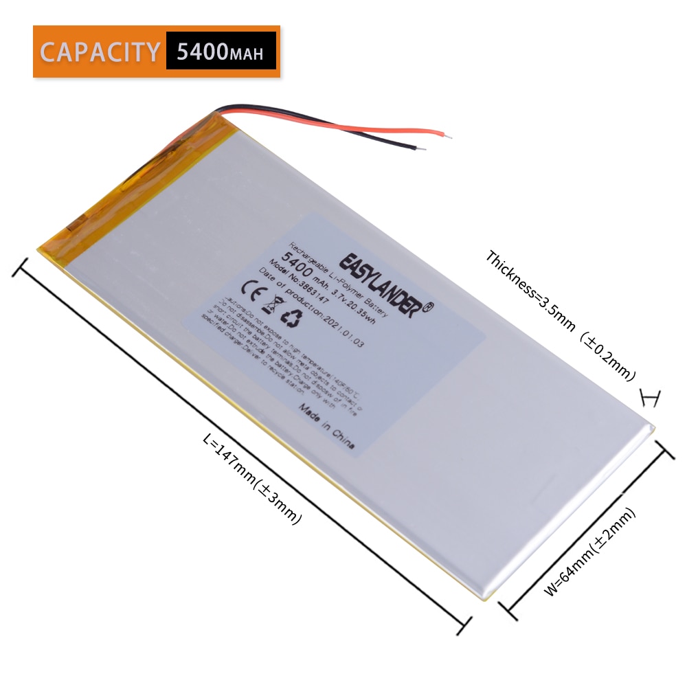 Li-polymer Rechargeable Battery compatible with the k1 shield tablet Nvidia Shield  147*63*3.8mm