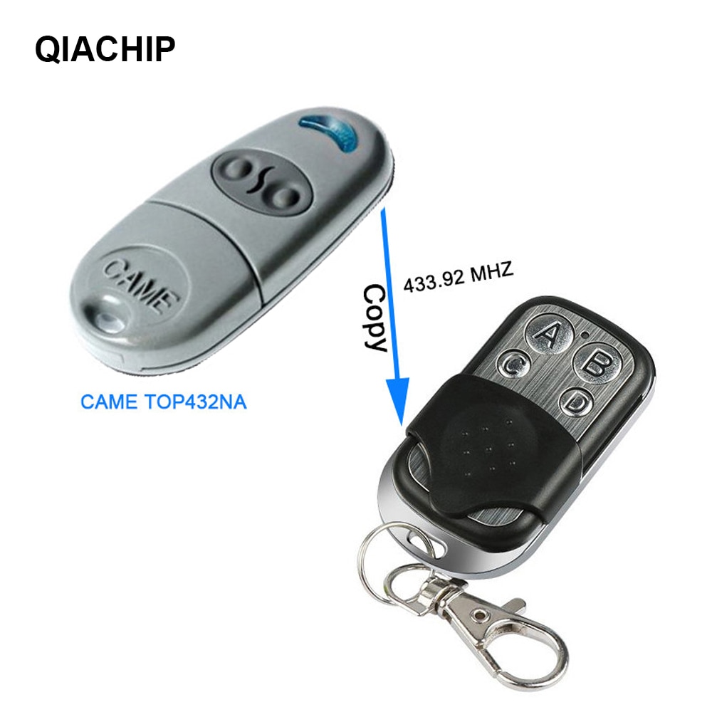 QIACHIP Copy CAME TOP 432NA Duplicator 433.92MHZ Remote Control Universal Garage Door Gate Remote Cloning 433 MHz Transmitter